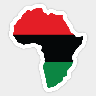 Red, Black & Green Africa Flag Sticker